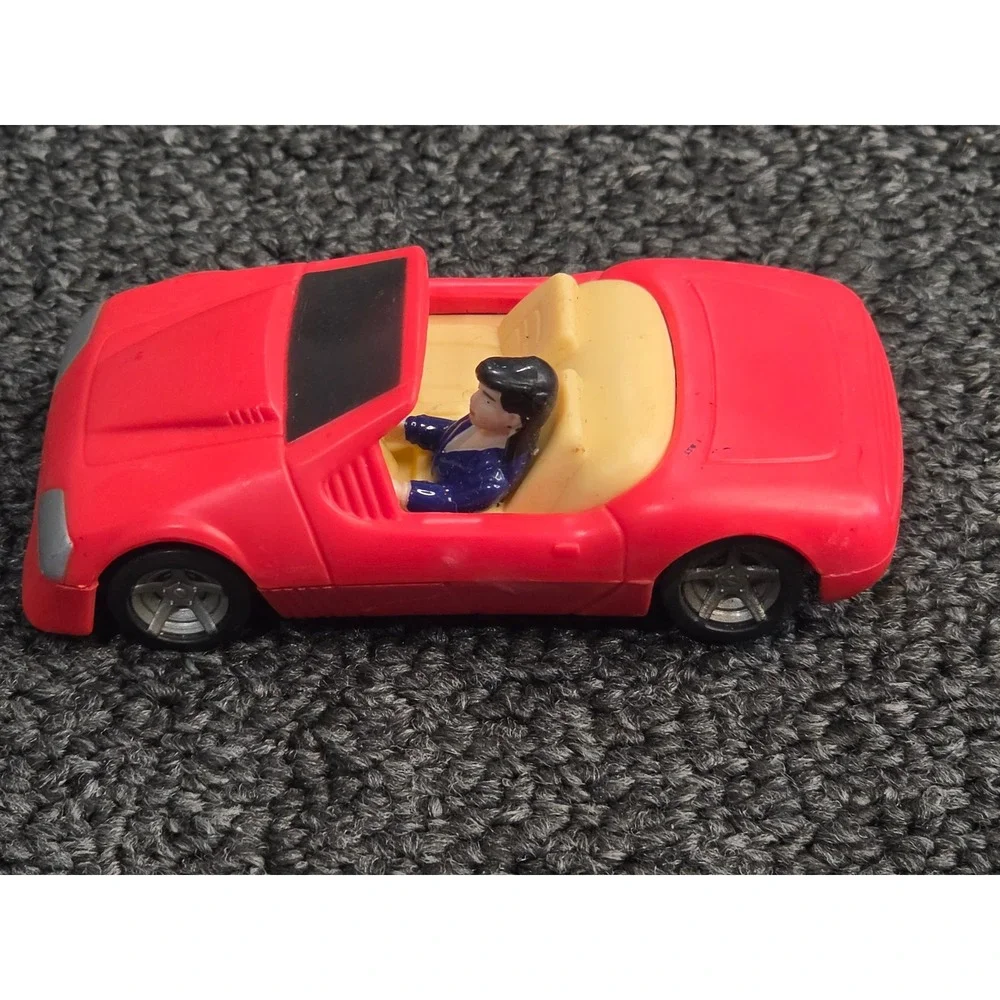 Vintage 1997 Burger King Kids Club DC Comics Red Convertible Toy Car RC23